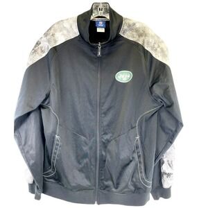 NY Jets/ Reebox On Field  Black Sz Large Full Zip Jacket (X30) EUC